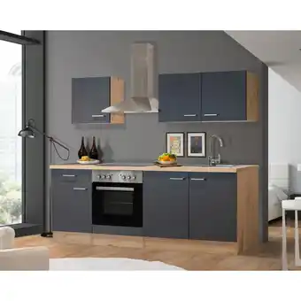 Netto Marken-Discount Flex- Well Küchenzeile Stauraumwunder 210cm - G-210-1601-036 - versch. Ausführungen -Morena Angebot