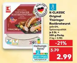 Kaufland K-CLASSIC Original Thüringer Rostbratwurst Angebot