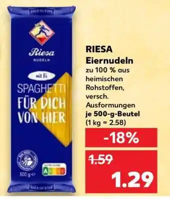 Kaufland RIESA Eiernudeln Angebot