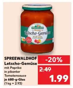 Kaufland SPREEWALDHOF Letscho-Gemüse Angebot