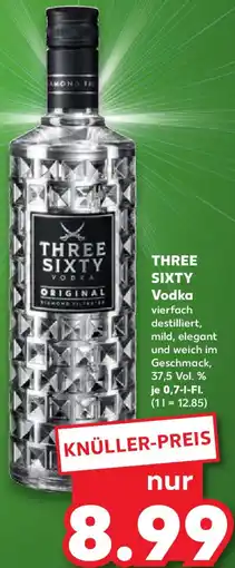 Kaufland THREE SIXTY Vodka Angebot