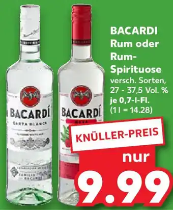 Kaufland BACARDI Rum oder Rum Spirituose Angebot
