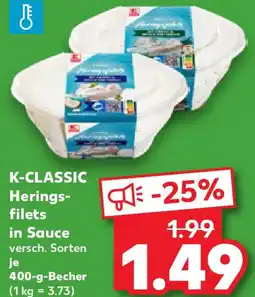 Kaufland K-CLASSIC Heringsfilets in Sauce Angebot