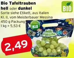 CAP Markt Bio Tafeltrauben hell oder dunkel Angebot