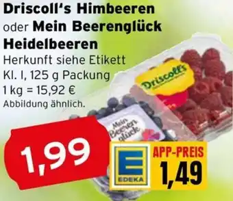 CAP Markt Driscoll's Himbeeren oder Mein Beerenglück Heidelbeeren Angebot