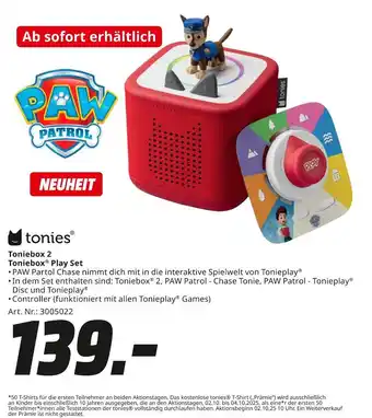 MediaMarkt Tonies toniebox 2 play set Angebot