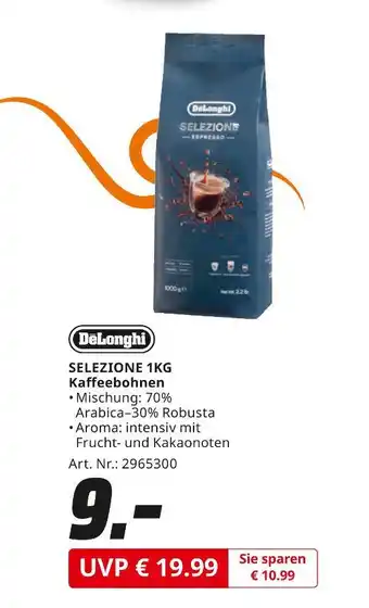 MediaMarkt Delonghi selezione 1kg kaffeebohnen Angebot