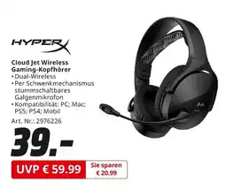 MediaMarkt Hyperx cloud jet wireless gaming-kopfhörer Angebot