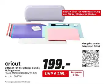 MediaMarkt Cricut joy xtra basics bundle hobbyplotter Angebot