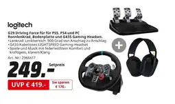 MediaMarkt Logitech g29 driving force für ps5, ps4 und pc rennlenkrad, bodenplatte und g435 gaming headset Angebot