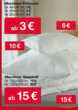 Woolworth Microfaser füllkissen gr. 40 x 40 cm Angebot