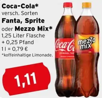 CAP Markt Coca-Cola, Fanta, Sprite oder Mezzo Mix Angebot