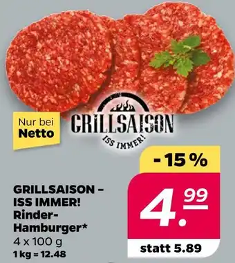 NETTO Rinder-hamburger Angebot