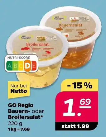 NETTO Go regio bauern- oder broilersalat Angebot