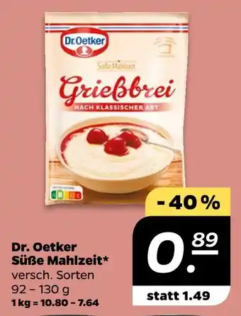 NETTO Dr. oetker süße mahlzeit Angebot