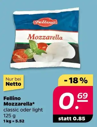 NETTO Fellino mozzarella classic Angebot