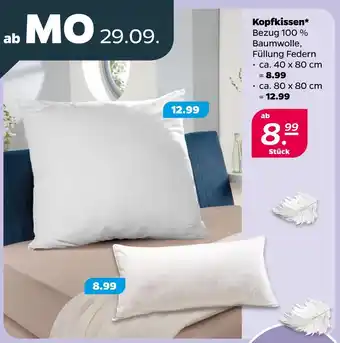 NETTO Kopfkissen ca. 40 x 80 cm Angebot
