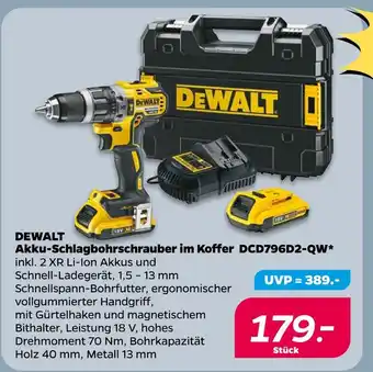NETTO Dewalt akku-schlagbohrschrauber im koffer dcd796d2-qw Angebot