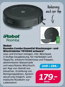 NETTO Irobot roomba combo essential staubsauger- und wischroboter y011040 schwarz Angebot