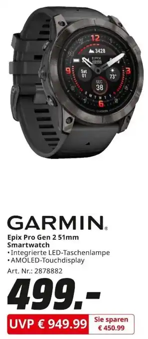 MediaMarkt GARMIN Epix Pro Gen 2 51mm Smartwatch Angebot