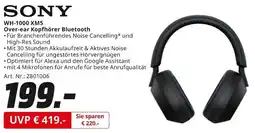 MediaMarkt SONY WH-1000 XM5 Over-ear Kopfhörer Bluetooth Angebot