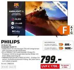 MediaMarkt PHILIPS 55 OLED 760 Ambilight OLED TV Angebot