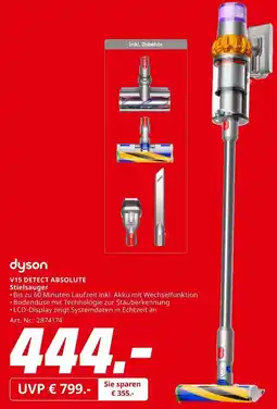 MediaMarkt dyson V15 DETECT ABSOLUTE Stielsauger Angebot