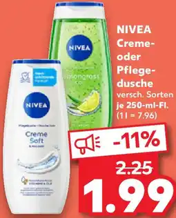 Kaufland NIVEA Creme- oder Pflegedusche Angebot