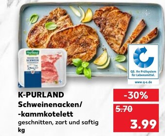 Kaufland K-Purland Schweinacken kammkotelett Angebot