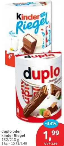 Budni duplo oder kinder Riegel Angebot