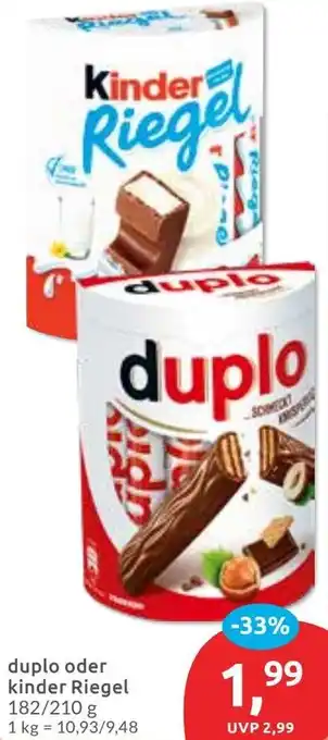 Budni duplo oder kinder Riegel Angebot