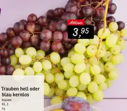 KONSUM Trauben hell oder blau kernlos Angebot