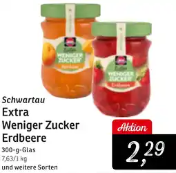 KONSUM Schwartau Extra Weniger Zucker Erdbeere Angebot