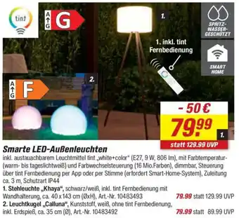 toom Baumarkt Smarte LED-Außenleuchten Stehleuchte,,Khaya" Angebot