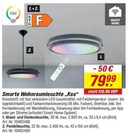 toom Baumarkt Smarte Wohnraumleuchte „Kea" Angebot
