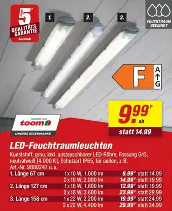 toom Baumarkt LED-Feuchtraumleuchten Angebot