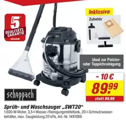 toom Baumarkt scheppach Sprüh- und Waschsauger ,,SWT20" Angebot