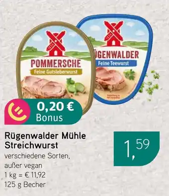 Dornseifer Rügenwalder Mühle Streichwurst Angebot
