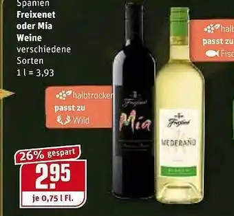 REWE Spanien Freixenet Oder Mia Weine Angebot