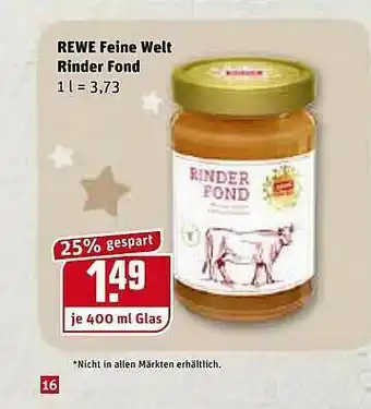 REWE Rewe Feine Welt Rinder Fond Angebot