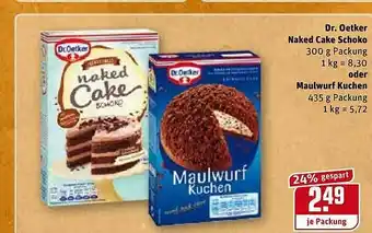 REWE Dr. Oetker Naked Cake Schoko Oder Maulwurf Küchen Angebot