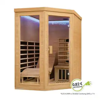 Netto Marken-Discount Artsauna Infrarotkabine Wärmekabine Kolding mit Triplex-Heizsystem & Hemlockholz Angebot