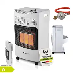Netto Marken-Discount Juskys Gasheizung GS42US – Infrarot-Heizstrahler bis 4200 W für Terrasse & Outdoor in Weiß Angebot