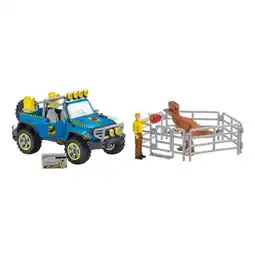 Netto Marken-Discount Schleich Geländewagen mit Dino-Außenposten Angebot