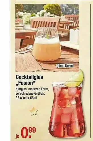 V Markt Cocktaillglas „fusion” Angebot