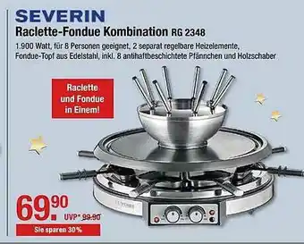 V Markt Severin Raclette-fondue Kombination RG 2348 Angebot