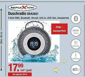 V Markt Reflexion Duschradio SRA2021 Angebot