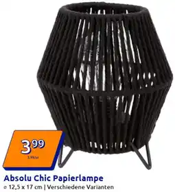 Action Absolu Chic Papierlampe Angebot