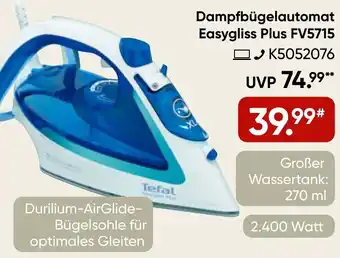 Galeria Tefal Dampfbügelautomat Easygliss Plus FV5715 Angebot