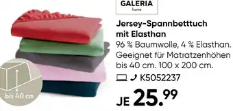 Galeria GALERIA home Jersey-Spannbetttuch mit Elasthan Angebot